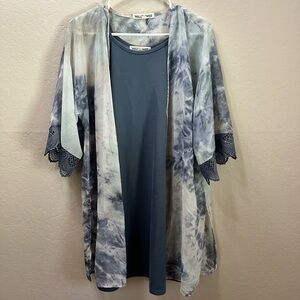 Wallflower Blue and Gray Floral Dress